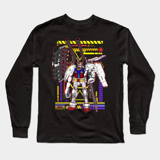 RX-78 Gundam Long Sleeve T-Shirt by gblackid